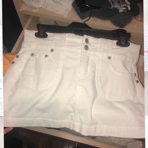 White denim / corduroy skirt